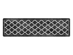 Alfombra lavable blanca y negra 80x300 cm antideslizante