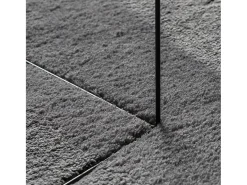 Alfombra lavable de pelo corto suave HUARTE antracita 240x240 cm