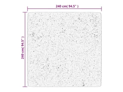 Alfombra lavable de pelo corto suave HUARTE antracita 240x240 cm