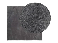 Alfombra lavable de pelo corto suave HUARTE antracita 240x240 cm