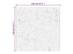 Alfombra lavable de pelo corto suave HUARTE antracita 120x120 cm