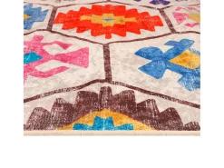 Alfombra lavable multicolor 80x150 cm antideslizante