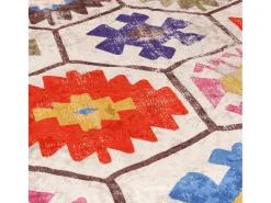 Alfombra lavable multicolor 160x230 cm antideslizante