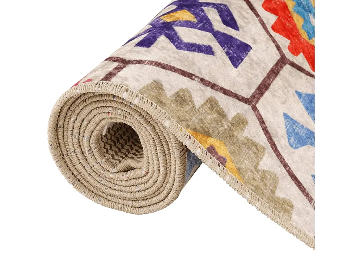 Alfombra lavable multicolor 160x230 cm antideslizante