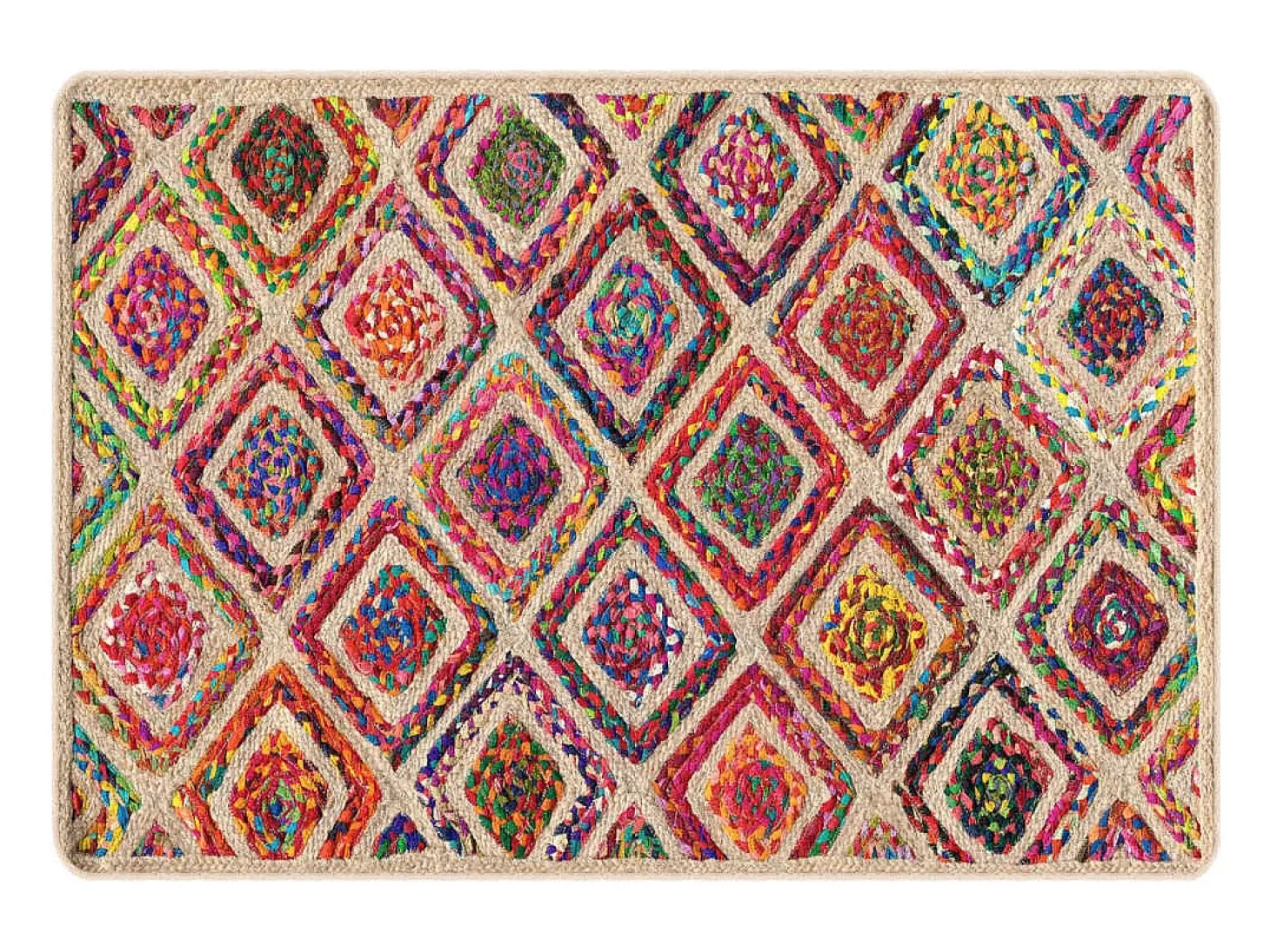 Alfombra lavable multicolor 160x230 cm antideslizante