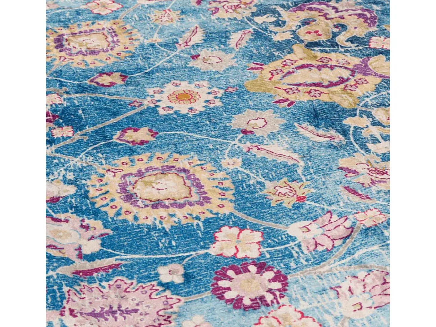 Alfombra lavable multicolor Ø 120 cm antideslizante