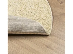 Alfombra moderna de pelo largo PAMPLONA, color dorado, Ø 160 cm