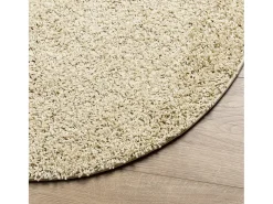 Alfombra moderna de pelo largo PAMPLONA, color dorado, Ø 160 cm