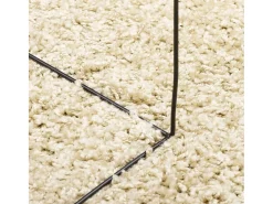Alfombra moderna de pelo largo PAMPLONA, color dorado, Ø 160 cm