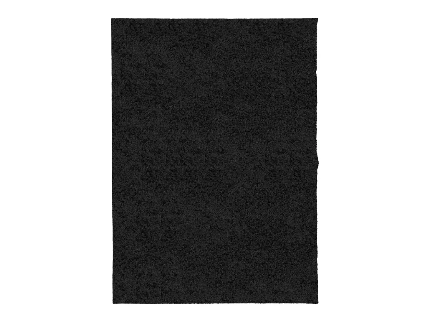 Alfombra moderna PAMPLONA de pelo largo negra 140x200 cm