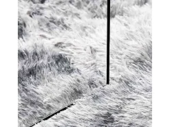 Alfombra NAVARRA Shaggy Gris Plata 100x100 cm