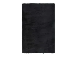 Alfombra NAVARRA Shaggy Negra 130x200 cm Poliéster