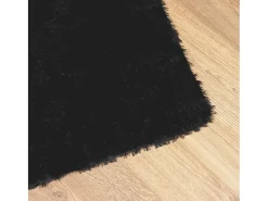 Alfombra NAVARRA Shaggy Negra 130x200 cm Poliéster