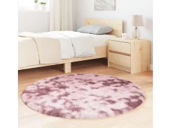 Alfombra NAVARRA Shaggy Rosa Empolvado 120x120 cm