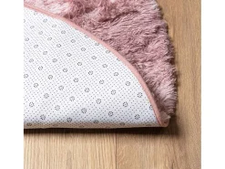 Alfombra NAVARRA Shaggy Rosa Empolvado 120x120 cm