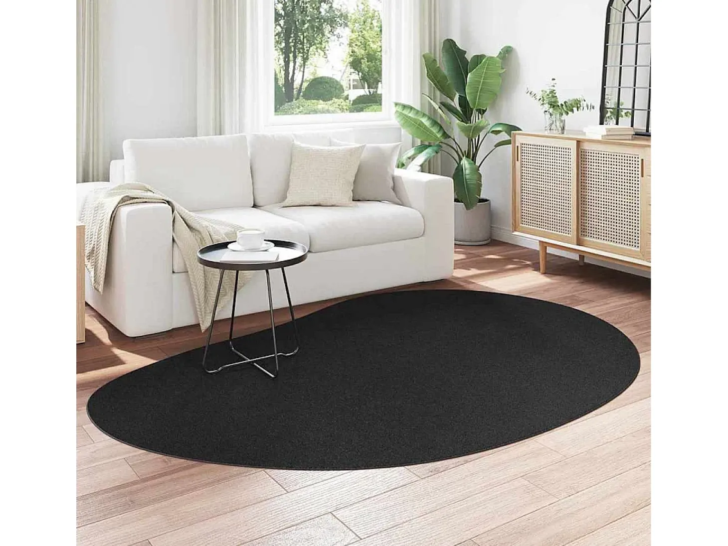 Alfombra negra 160 x 230 cm Poliéster