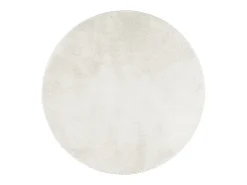 Alfombra OVIEDO de pelo corto color crema Ø 160 cm
