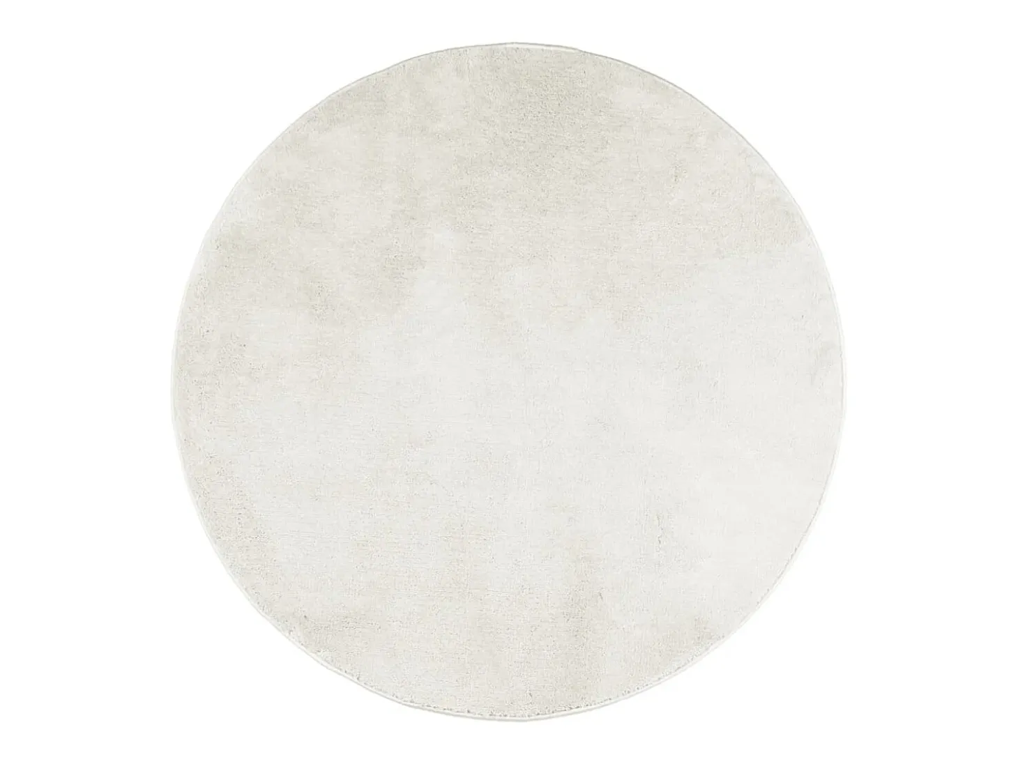 Alfombra OVIEDO de pelo corto color crema Ø 160 cm