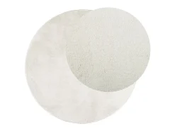 Alfombra OVIEDO de pelo corto color crema Ø 160 cm