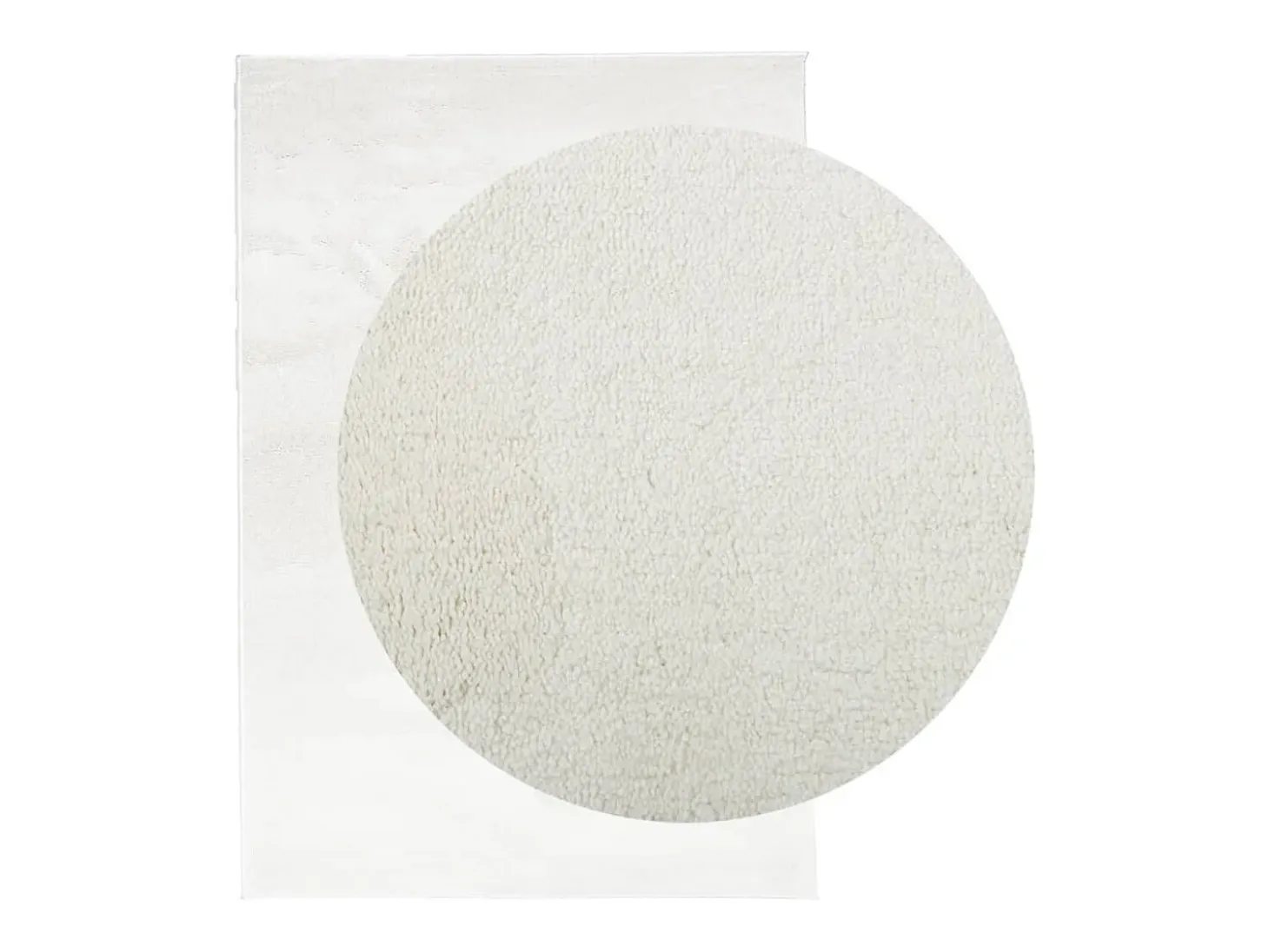 Alfombra OVIEDO de pelo corto color crema 140x200 cm