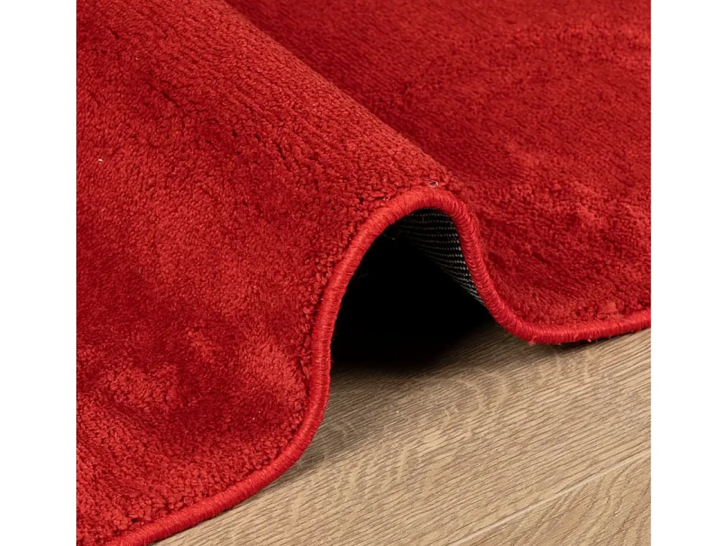 Alfombra OVIEDO pelo corto roja 160x230 cm