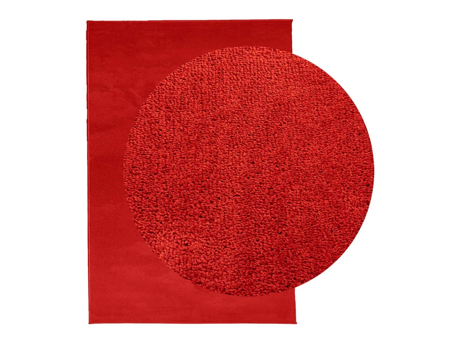 Alfombra OVIEDO pelo corto roja 160x230 cm