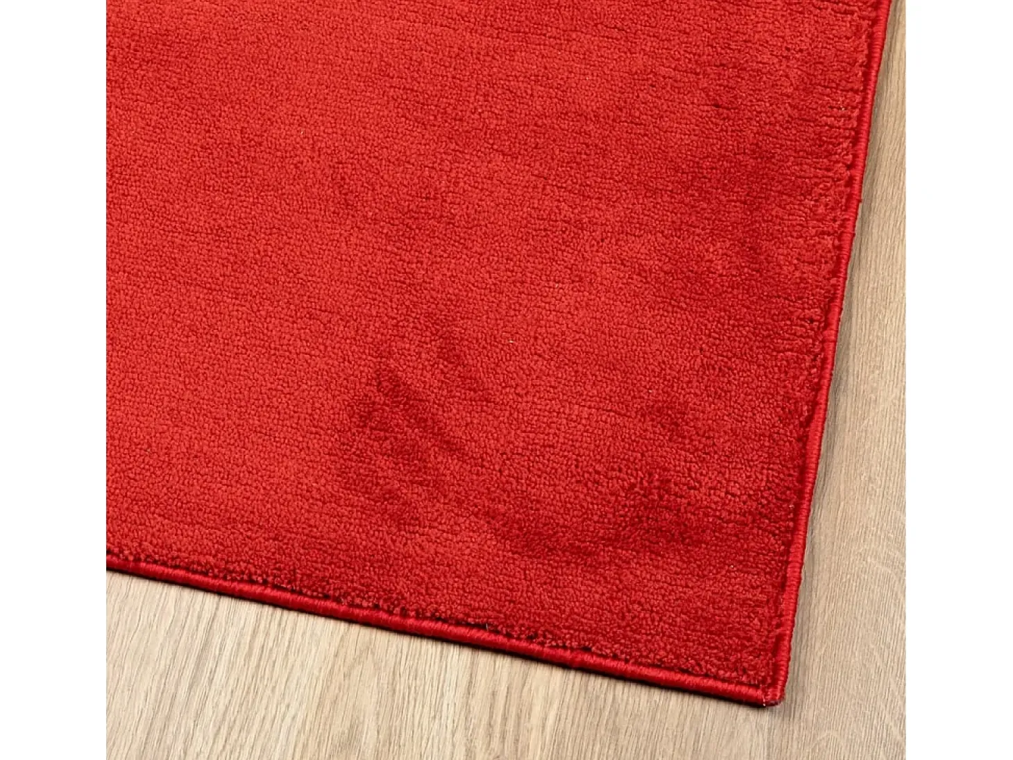 Alfombra OVIEDO pelo corto roja 160x230 cm