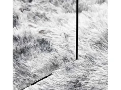 Alfombra peluda NAVARRA Gris Plata 160x160 cm
