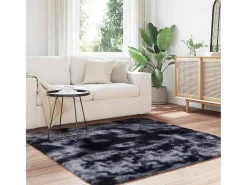Alfombra peluda NAVARRA gris oscuro 160x160 cm