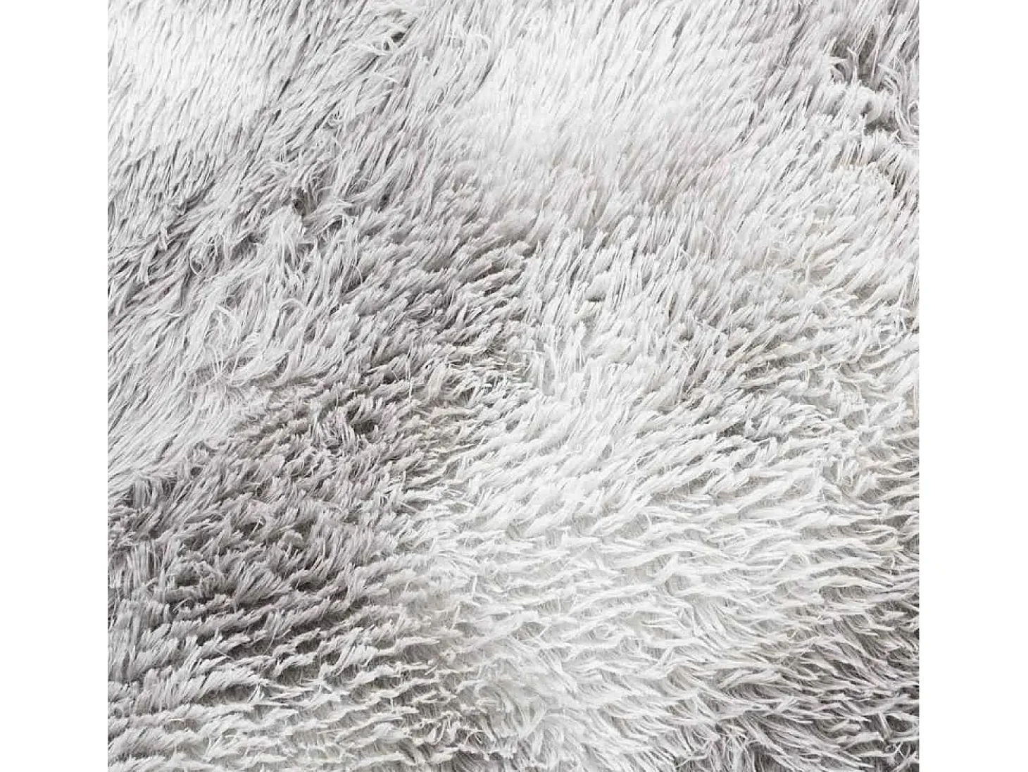 Alfombra peluda NAVARRA Gris Plata 160x160 cm