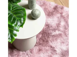 Alfombra peluda NAVARRA Rosa Polvo 240x240 cm