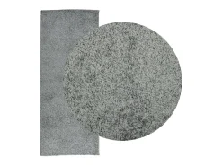 Alfombra peluda PAMPLONA, pelo largo, verde moderno, 80x200 cm