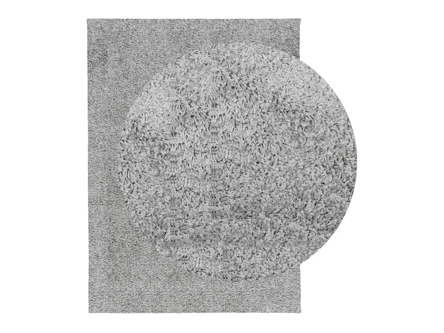Alfombra peluda PAMPLONA, pelo largo, moderna, gris, 140x200 cm
