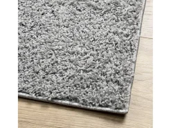 Alfombra peluda PAMPLONA, pelo largo, moderna, gris, 140x200 cm