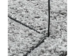 Alfombra peluda PAMPLONA, pelo largo, moderna, gris, 140x200 cm
