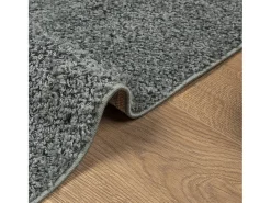 Alfombra peluda PAMPLONA, pelo largo, verde moderno, 80x250 cm