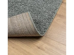 Alfombra peluda PAMPLONA, pelo largo, verde moderno, 80x250 cm