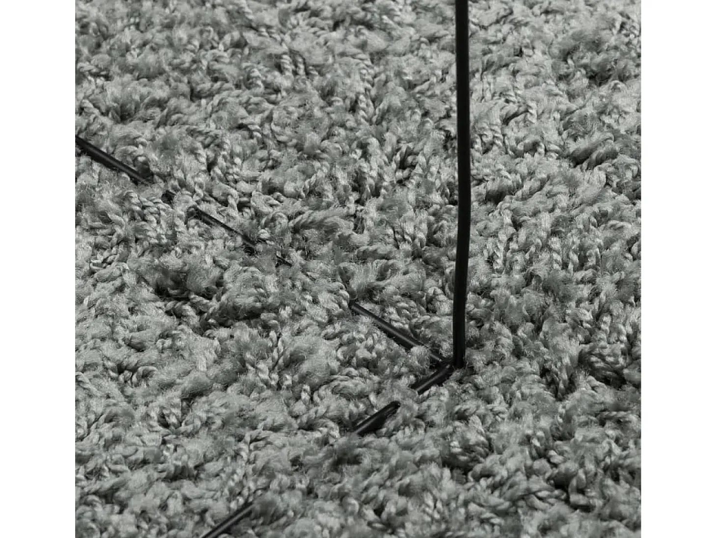 Alfombra peluda PAMPLONA, pelo largo, verde moderno, 80x250 cm