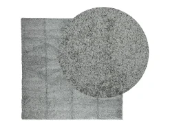 Alfombra peluda PAMPLONA, pelo largo, verde moderno, 160x160 cm
