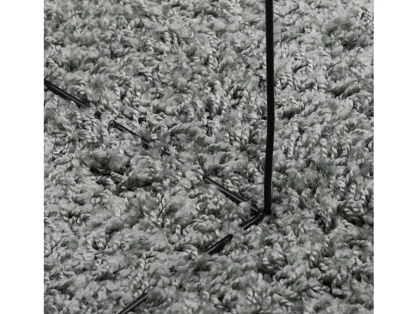 Alfombra peluda PAMPLONA, pelo largo, verde moderno, 160x160 cm
