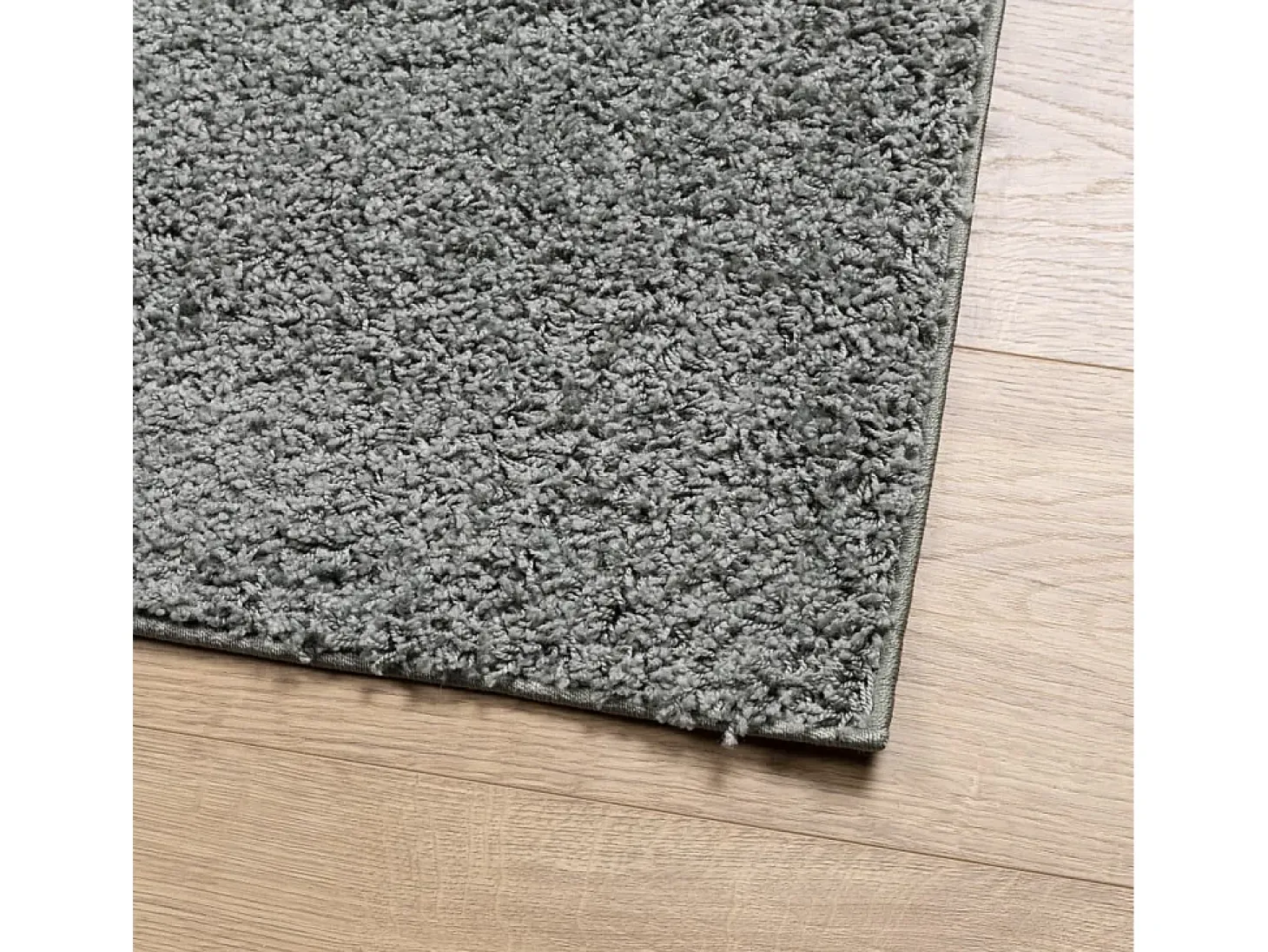 Alfombra peluda PAMPLONA, pelo largo, verde moderno, 160x160 cm