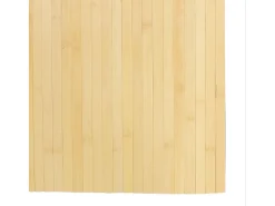 Alfombra rectangular de bambú natural claro 80x300 cm
