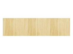 Alfombra rectangular de bambú natural claro 80x300 cm
