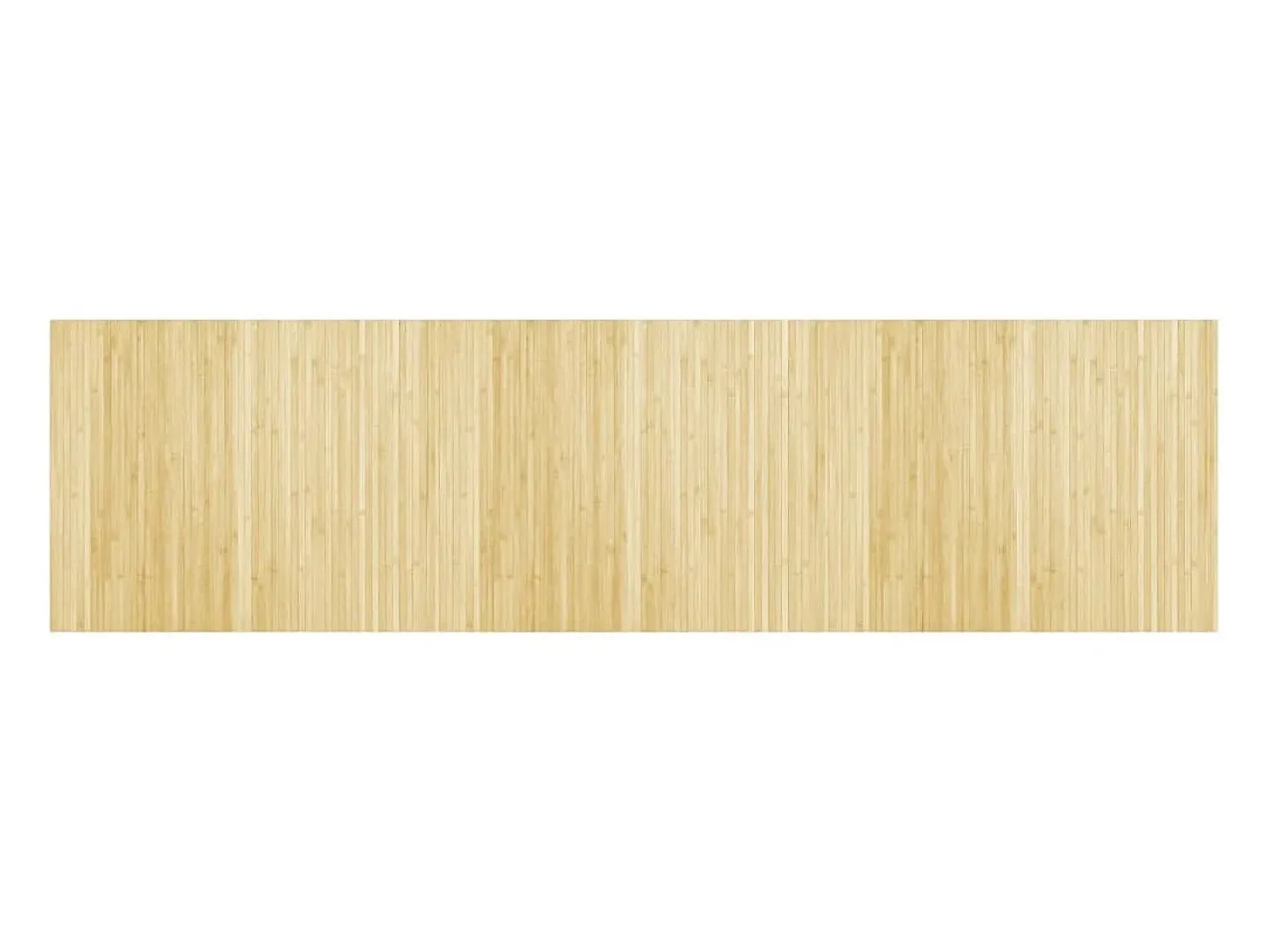 Alfombra rectangular de bambú natural claro 80x300 cm