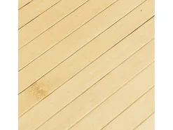 Alfombra rectangular de bambú natural claro 80x300 cm