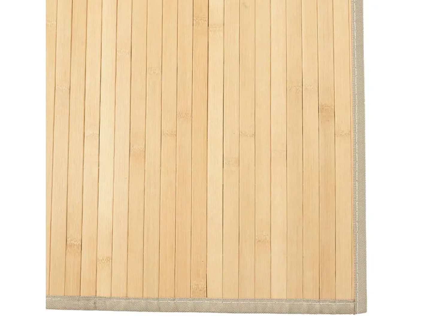 Alfombra rectangular de bambú natural claro 80x100 cm