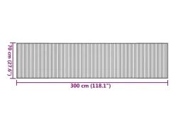Alfombra rectangular de bambú natural claro 70x300 cm