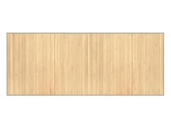 Alfombra rectangular de bambú natural claro 80x200 cm