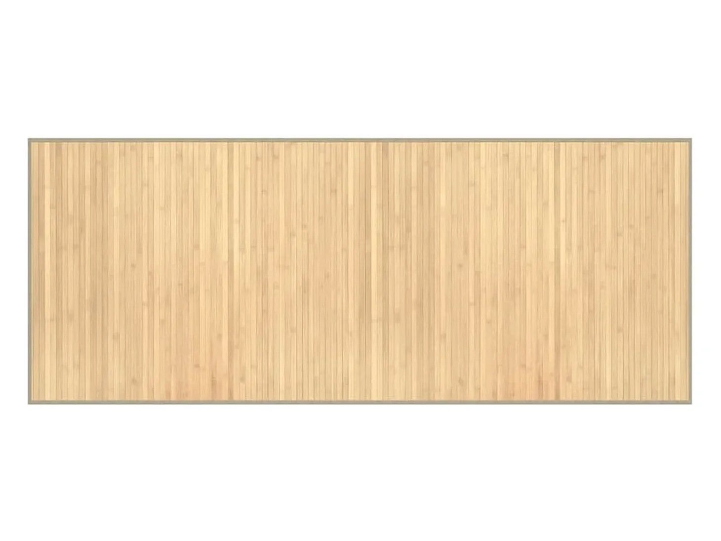 Alfombra rectangular de bambú natural claro 80x200 cm