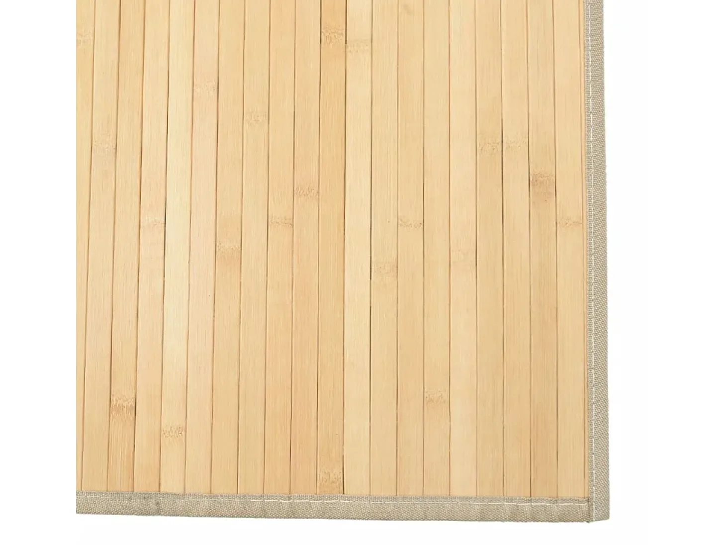 Alfombra rectangular de bambú natural claro 80x200 cm